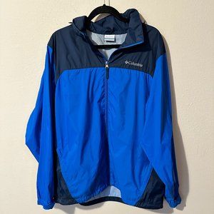 Columbia outdoor blue waterproof rain zip-up jacket
